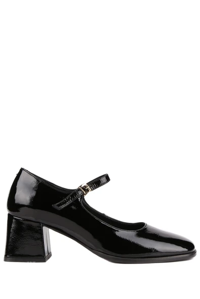 Stato - Siyah Hakiki Rugan Deri Kadın Topuklu Ayakkabı 25-5680 - Resim 2