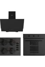 Bosch Gri 3 Lü Ankastre Set 337 ( HUA717BN0T - POP6C9P30O - DWK64PJ70T ) - Buhar Destekli