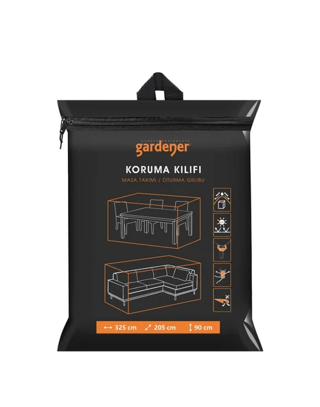 Gardener GRDC301 Masa Takımı Koruma Örtüsü / Kılıfı PE (325 cm x 205 cm x 90 cm) ürün görseli 1