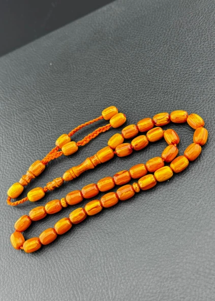 Örgülü Tasarım Sıkma Kehribar Tesbih Hcz-Model VGTJM - 3