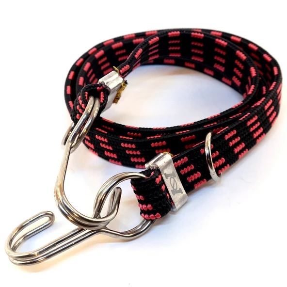 Bagaj Lastiği Kalın Çelik Kancalı 20mmx5mmx100cm A+++ Kalite Kırmızı ürün görseli 1