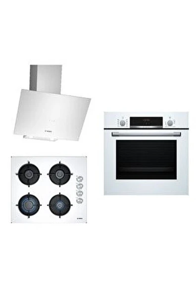 Bosch Ankastre 3 Lü Set 304( HBF512BW1T - POP7C2P30O - DWK66PJ20T )