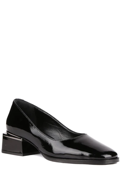 Stato - Siyah Hakiki Rugan Deri Kadın Topuklu Ayakkabı 25-5727 - Resim 3