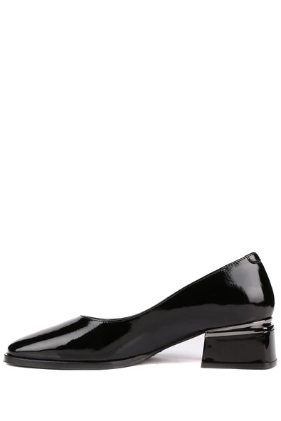 Stato - Siyah Hakiki Rugan Deri Kadın Topuklu Ayakkabı 25-5727 - Resim 4