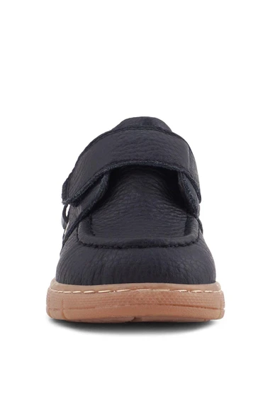 Rakerplus Hakiki Deri Siyah Cırt Cırtlı Bebek Bot - Resim 12