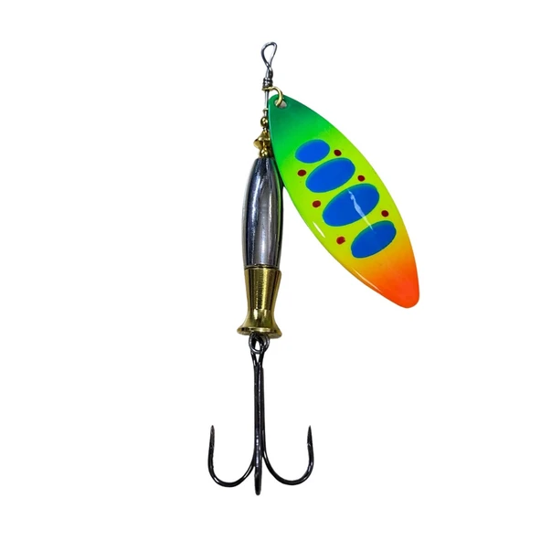 Turna Kaşığı Söğüt Yaprağı Döner Kaşık 24 Gram 6 cm - Powerex Typhoon 24 gr. 6 cm. Döner Spin Kaşık 7861 - Resim 2