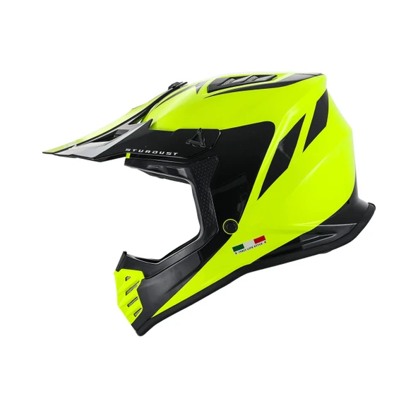 SWAY 618 Startust Çocuk Cross Kaskı Bisiklet Motosiklet Enduro Kask XL Beden Sarı Çocuk Kaskı ürün görseli 1