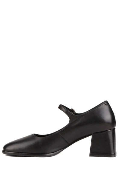 Stato - Siyah Hakiki Deri Kadın Topuklu Ayakkabı 25-5680 - Resim 4