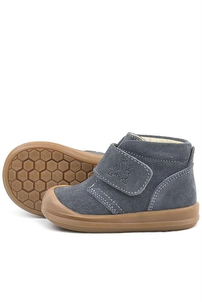 Rakerplus Yoohoo Hakiki Deri Füme Cırtlı Unisex Bebek Bot - Resim 6