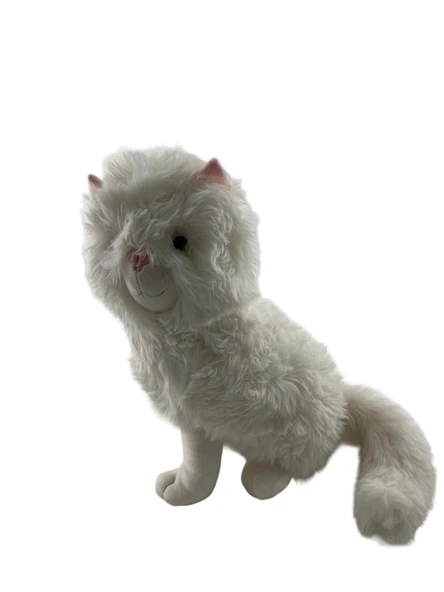 5124 PUFFY OTURAN BEYAZ KEDİ ürün görseli