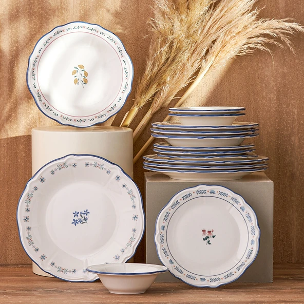 Emsan Farina Porselen 24 Parça 6 Kişilik Yemek Takımı - Resim 4