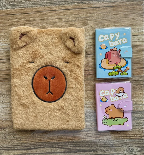 Capybara Kapibara Figürlü  Defter ve 2 Adet Capybara Kapibara Figürlü Not Defteri - 2