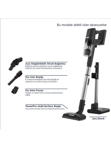 Electrolux 800 Cordless Cleaner EP81UB25GG Şarjlı Dikey Süpürge - Resim 3
