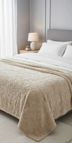 PADİŞAH EMBOSS ÇİFT KİŞİLİK BATTANİYE VİZON ürün görseli