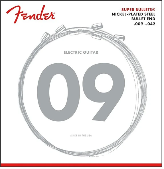 Fender Super Bullet Strings Nickel Plated Steel Bullet End 3250L .009-.042 Elektro Gitar Teli ürün görseli