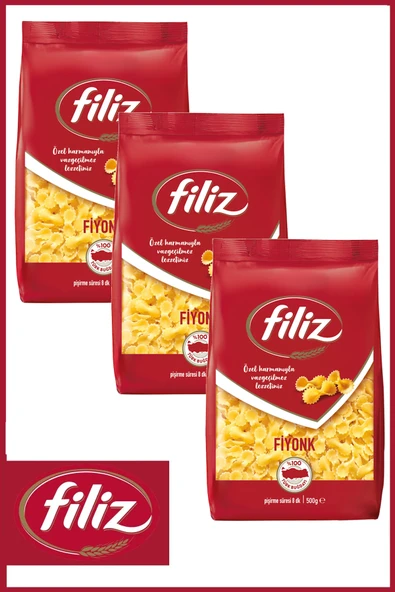 Filiz Fiyonk Makarna 500 gr X 3 Adet ürün görseli