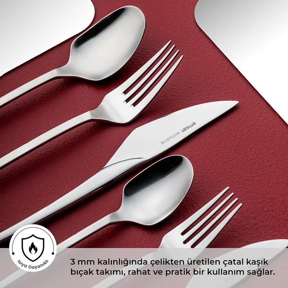 Emsan Fair 84 Parça 12 Kişilik Kutulu Çatal Kaşık Bıçak Takımı - Resim 2