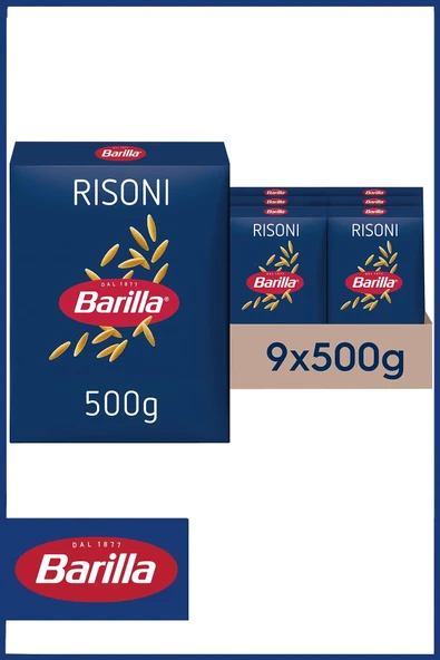 Barilla Arpa Şehriye (RİSONİ) 500 gr X 9 Adet ürün görseli