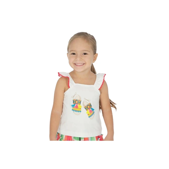 Yazlık Kız Kolsuz Bluz - Resim 5