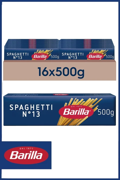 Barilla Linguine (YASSI) Spagetti Makarna No.13 500 gr X 16 Adet ürün görseli