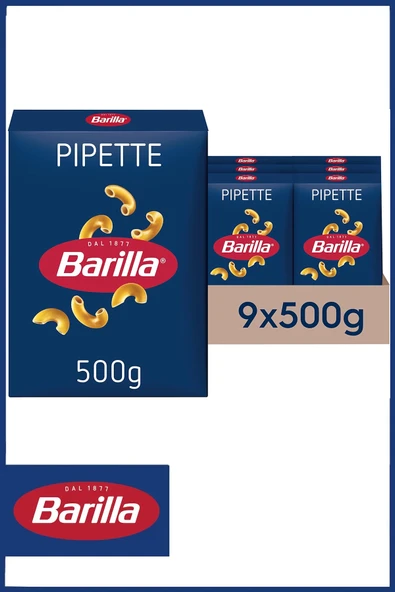 Barilla Pipette (BUKLE) Makarna 500 gr X 9 Adet ürün görseli