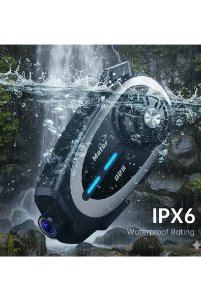 Blic Q29 Kask İntercom 1080P Kamera Seti 2X Eşleşmeli 1500mAh Uzun Pil Ömrü Suya Dayanıklı - 8