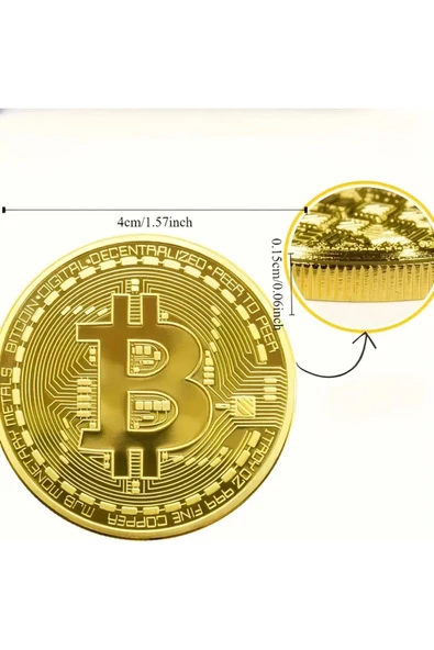 NACTUMU Bitcoin Madeni Para Koleksiyon ve Hediyelik Anma Parası - 3