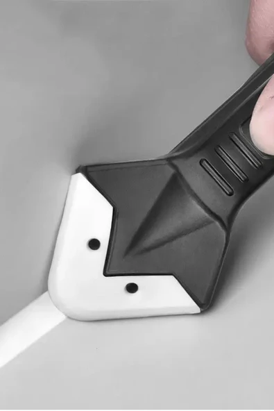 NACTUMU 3’ü 1 Arada Silikon Derz Kazıma Aracı Paslanmaz Çelik Başlıklı, Sızdırmazlık, Temizlik ve Kazıma İçin Ergonomik ve Dayanıklı Tasarım ürün görseli