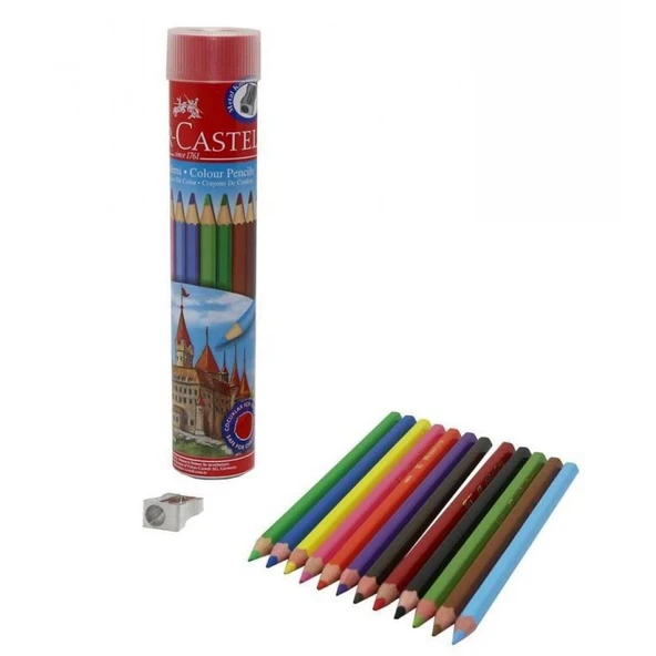 FABER CASTELL 12 RENK METAL KUTUDA KURU BOYA ürün görseli