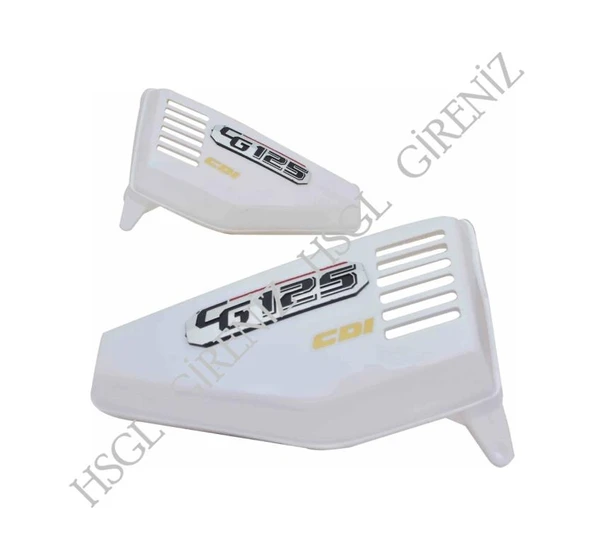 HSGL Motosiklet CG Yan Kapak Takımı  Beyaz Sol  Sağ Kapak Dayanıklı  Uyumlu CG 125 / CG 150 Modelleri