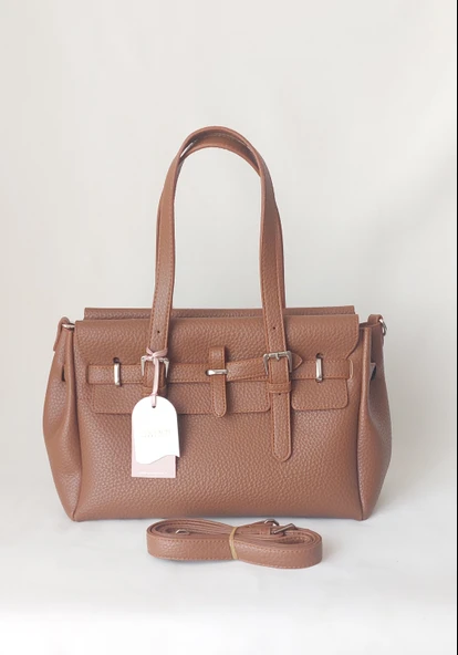 261AÇ316 Model Sarach Marka Taba Renk El ve Omuz Çantası