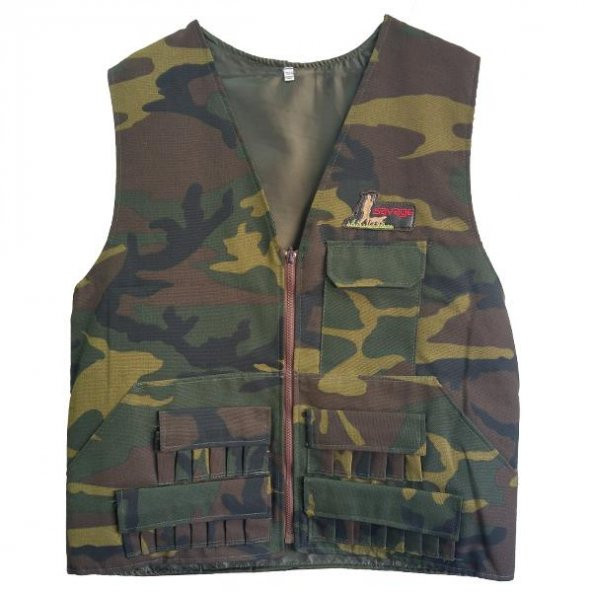 38104 Ekonomik Kamuflaj Avcı Yeleği L