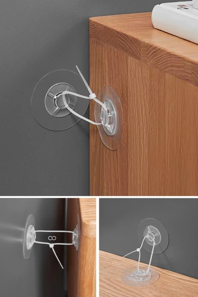 NACTUMU 1 Çift Yapışkanlı Eşya Sabitleyici Aparat  Deprem Güvenliği ve Çocuk Koruma İçin Dayanıklı Sabitleme Çözümü ürün görseli