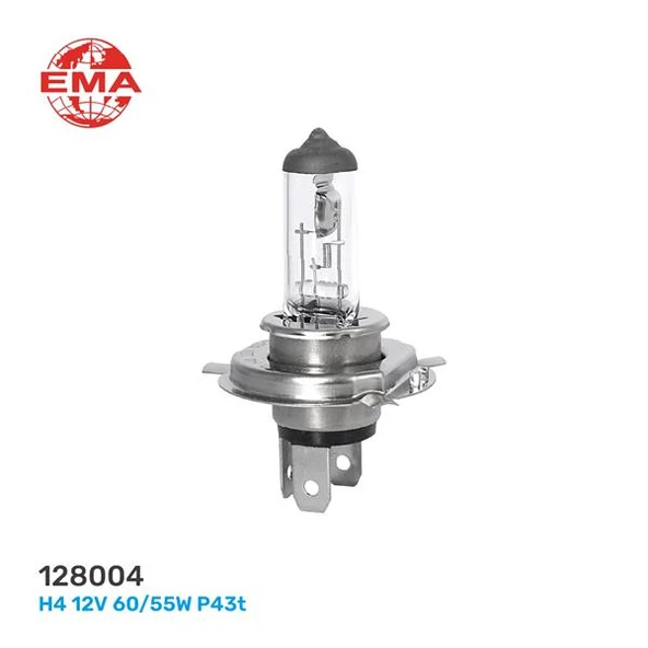 HALOGEN AMPUL H4 125 60/55W P43T (10 ADET) ürün görseli 1