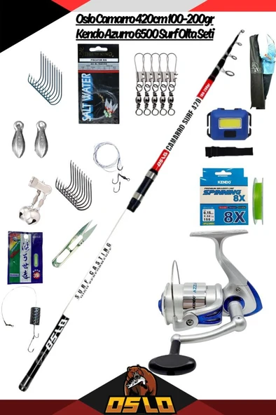 Oslo Camarro 420cm 100-200gr Kendo Azurro 6500 Surf Olta Seti ürün görseli