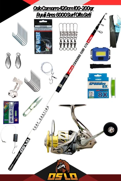 Oslo Camarro 420cm 100-200gr Ryuji Ares 6000 Surf Olta Seti ürün görseli