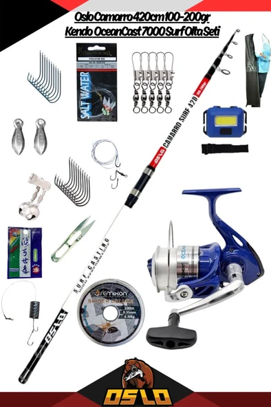 Oslo Camarro 420cm 100-250gr Kendo Oceancast 7000 Surf Olta Seti ürün görseli