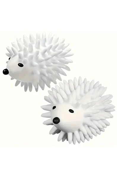 NACTUMU 2’li Yeniden Kullanılabilir Kirpi Çamaşır Topları  Kırışıklık Önleyici ve Dolaşmayı Engelleyen Eğlenceli Tasarımlı Çamaşır Aksesuarı