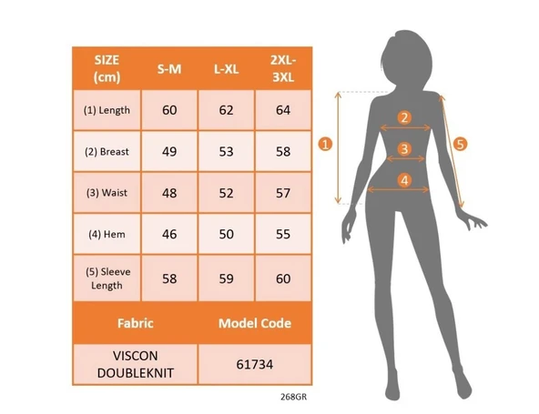 MDB Kadın Uzun Kollu V Yakalı Içi Süprem Desenli Dışı Viskon Bluz - Resim 5