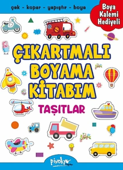 Çıkartmalı Boyama Taşıtlar / Buçe Dayı / Pinokyo Yayınları / 9786256301184 ürün görseli
