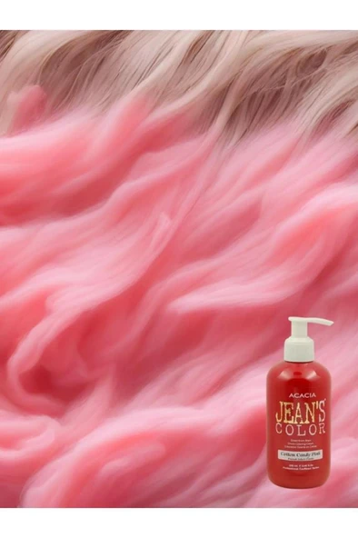 Jeans Color Amonyaksız Kokusuz Su Bazlı Saç Boyası 250 Ml Pamuk Şekeri Pembe Hair Dye - Resim 2