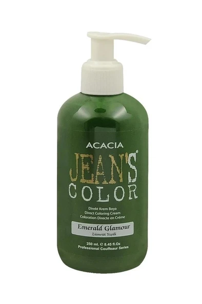 Jeans Color Amonyaksız Kokusuz Su Bazlı Saç Boyası 250 Ml Zümrüt Yeşili Emerald Hair Dye ürün görseli