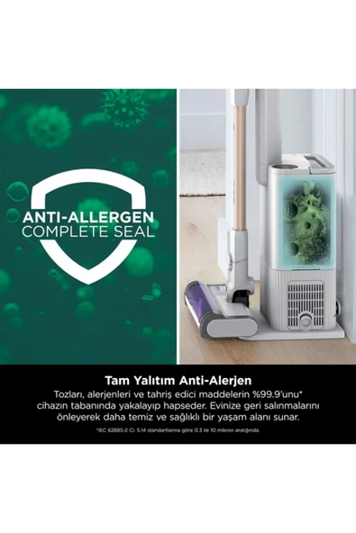 Detect Clean&Empty Auto-Empty Sistemli Turbo Başlıklı Şarjlı Dikey Süpürge - IW3612EUT - Shark Ninja - Resim 3