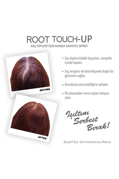 Neva Root Touch Up Saç Kapatıcı Sprey 75 Ml Kızıl - Resim 3