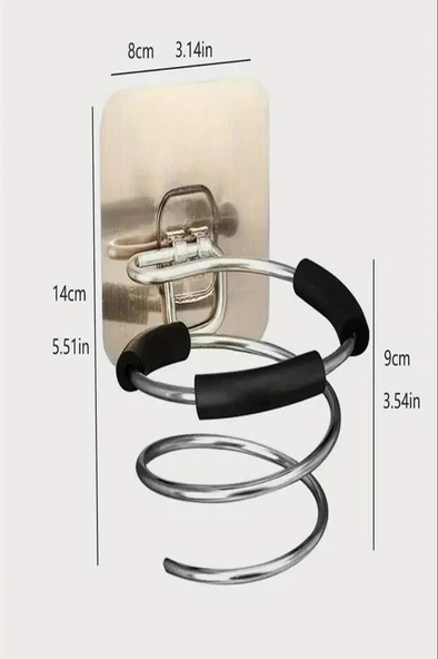 Powertec Fön Makinesi & Saç Kurutma Makinesi Askı Aparatı Paslanmaz Çelik - 3