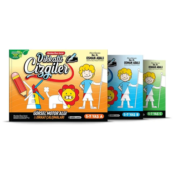 Dikkatli Çizgiler - Okuldan Önce Serisi (5-7 Yaş A-B-C) ürün görseli