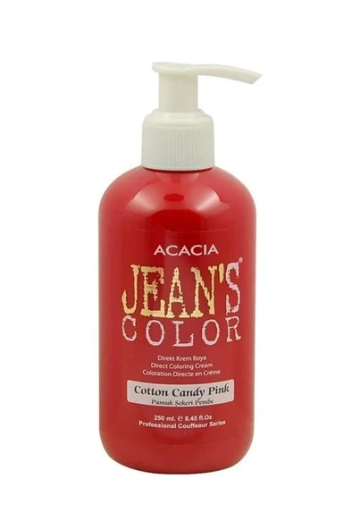 Jeans Color Amonyaksız Kokusuz Su Bazlı Saç Boyası 250 Ml Pamuk Şekeri Pembe Hair Dye - Resim 3