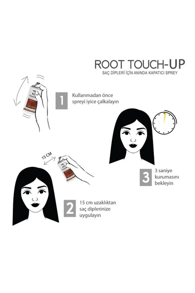 Neva Root Touch Up Saç Kapatıcı Sprey 75 Ml Kızıl - Resim 4