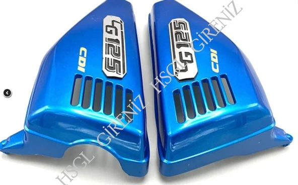 HSGL Motosiklet CG Yan Kapak Takımı  Mavi Parlak Renk Sağ  Sol Kapak CG 125 / CG 150 Uyumlu - 2