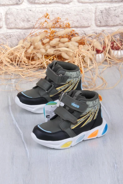 Vicco 946.P25K.420 David Haki Rahat Hafif Işıklı Erkek Çocuk Bot - Resim 3